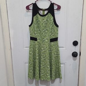 Retro Green Skater Dress